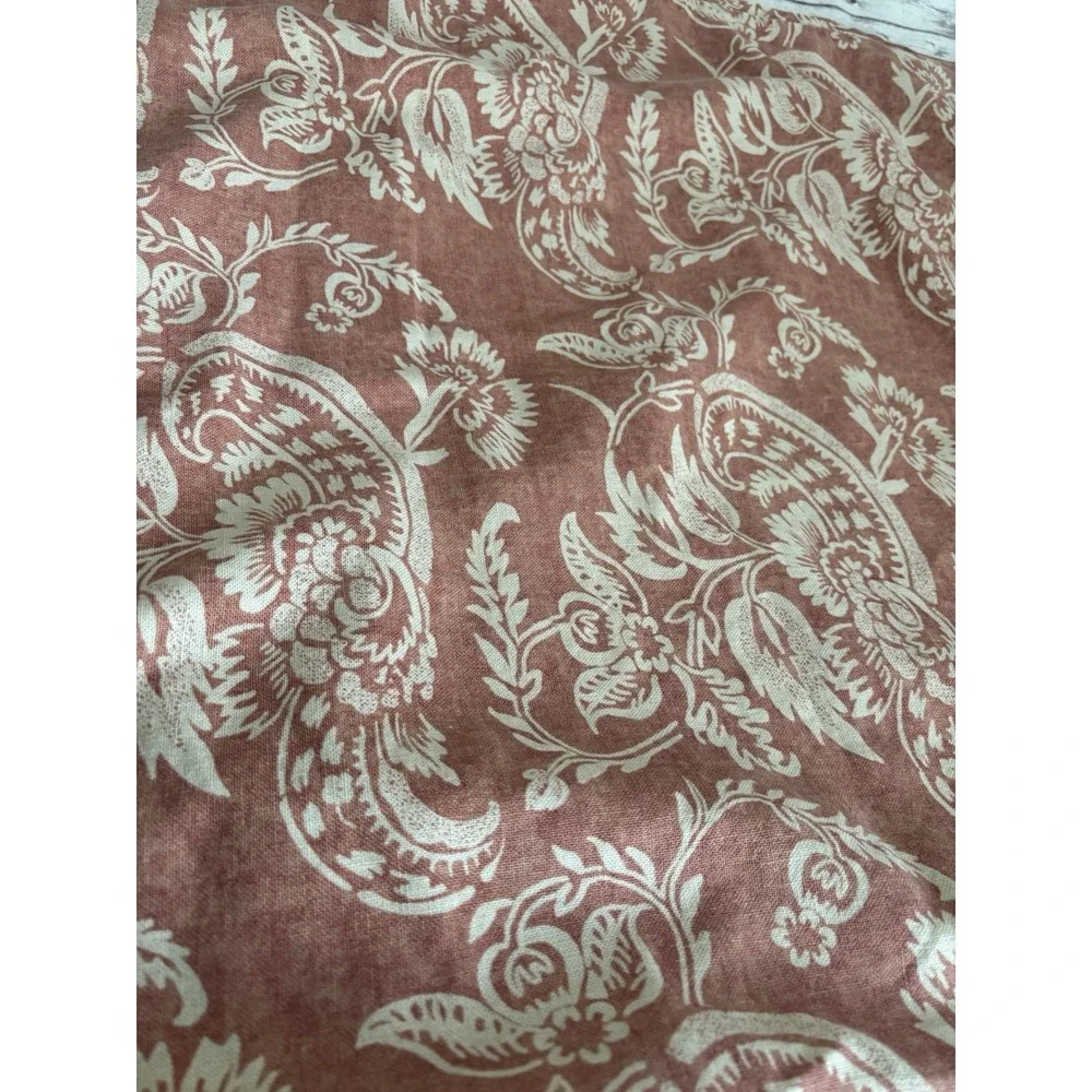 1 x Pottery Barn Alessandra Linen Cotton‎ Euro Sham Terracotta Orange Ivory